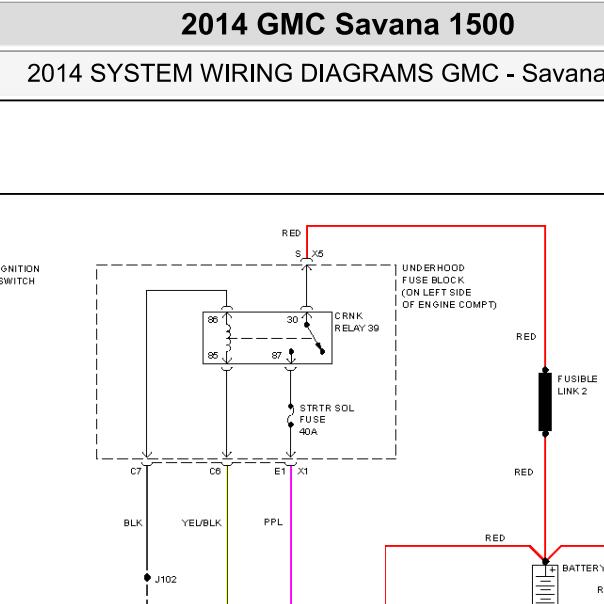 2014年GMC SAVANA启动电路图