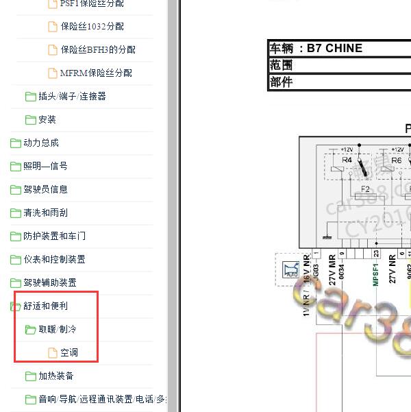 2013-2014年雪铁龙C4L 空调电路图