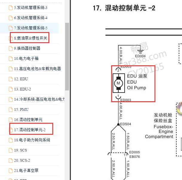 2014年荣威E550 油泵电路图
