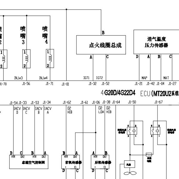 2007年华晨金杯4G20D发动机电路图
