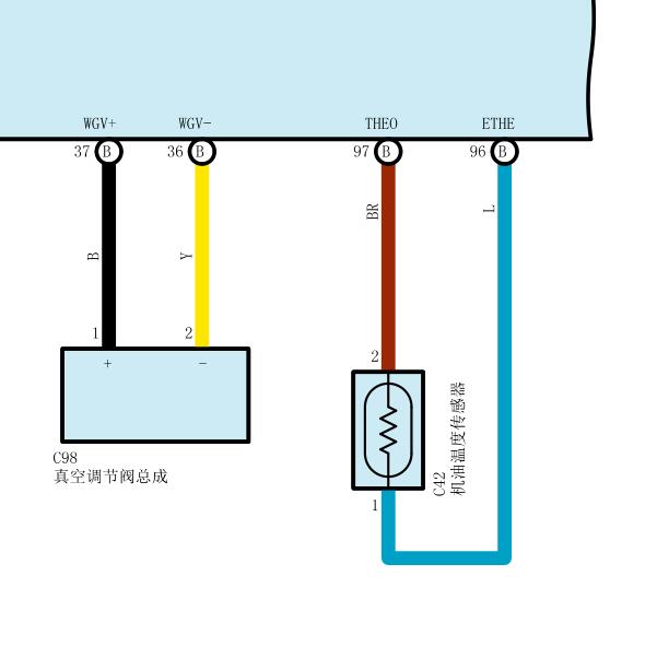2020年丰田雷凌变速箱油温传感器电路图