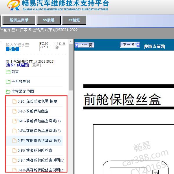 2021-2022年上汽集团(荣威)-i5保险盒说明