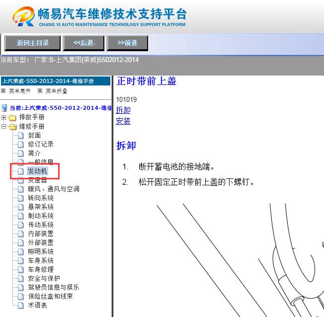 2012-2014年上汽荣威550  发动机正时资料