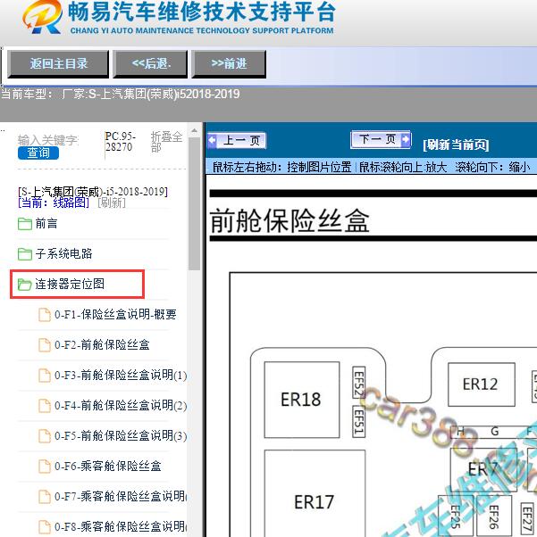 2018-2019年上汽集团(荣威)-i5保险盒示意图