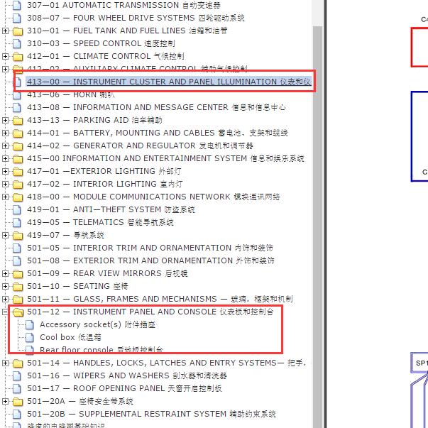 2015年路虎揽胜仪表电路图