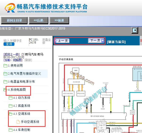 2017-2019年野马EC30空调电路图