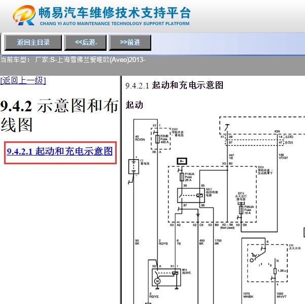 2013年雪佛兰爱唯欧启动电路图