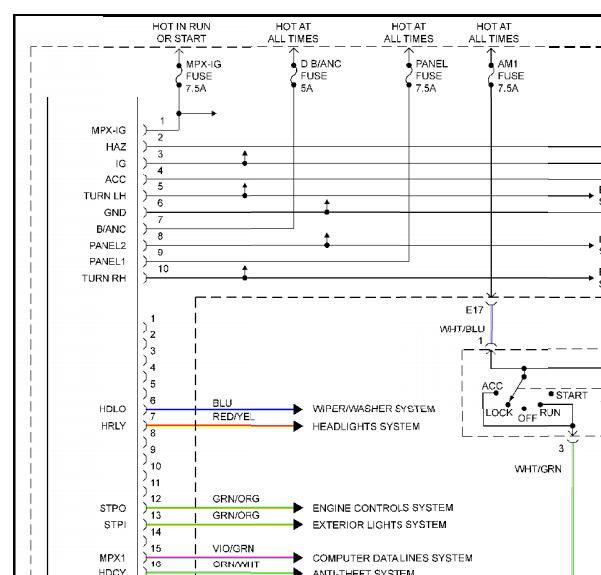 2006年雷克萨斯LS430 遥控门锁电路图