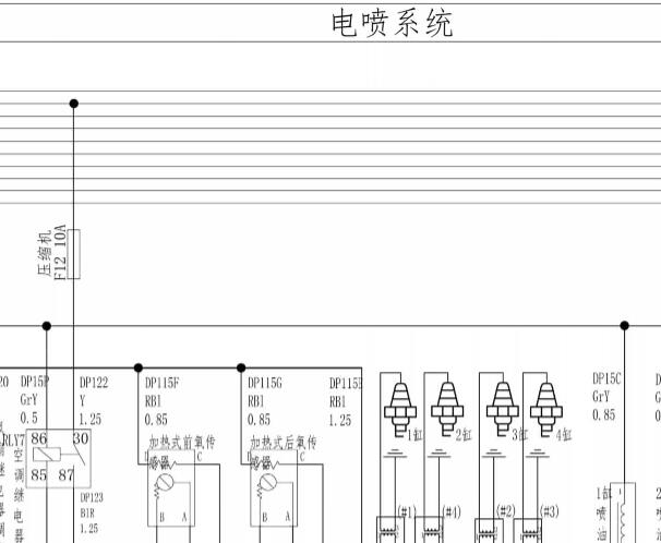 2017-2019年东风风光580 SFG15T发动机电路图