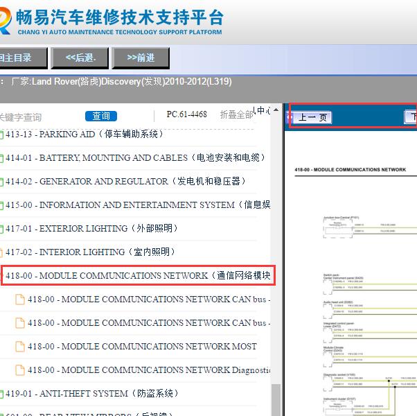 2011年路虎发现4光纤电路图