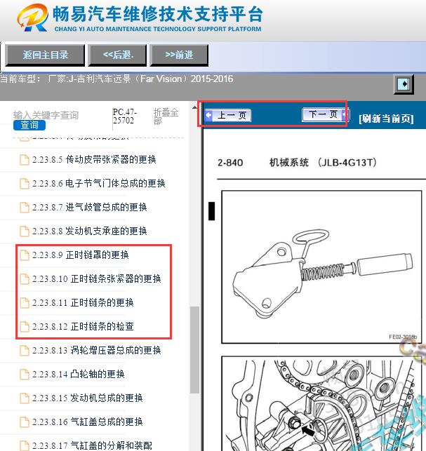 2015-2016年吉利远景发动机正时