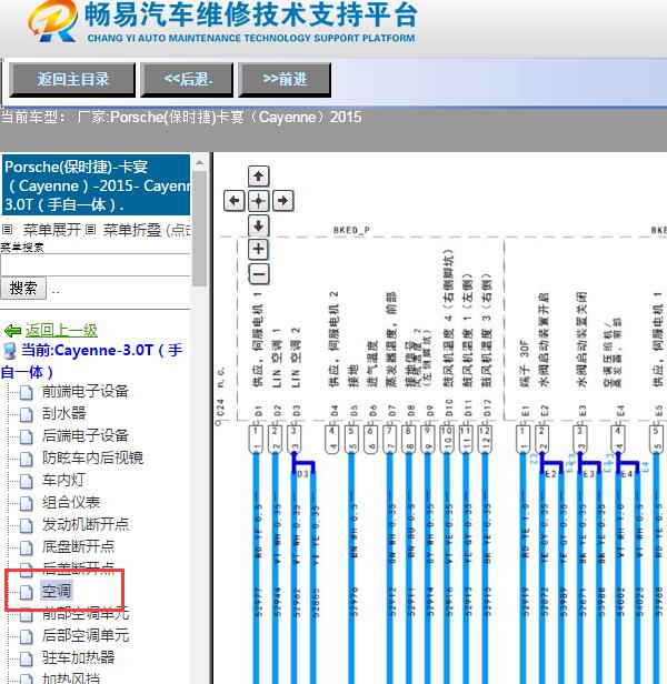 2015年保时捷卡宴空调电路图