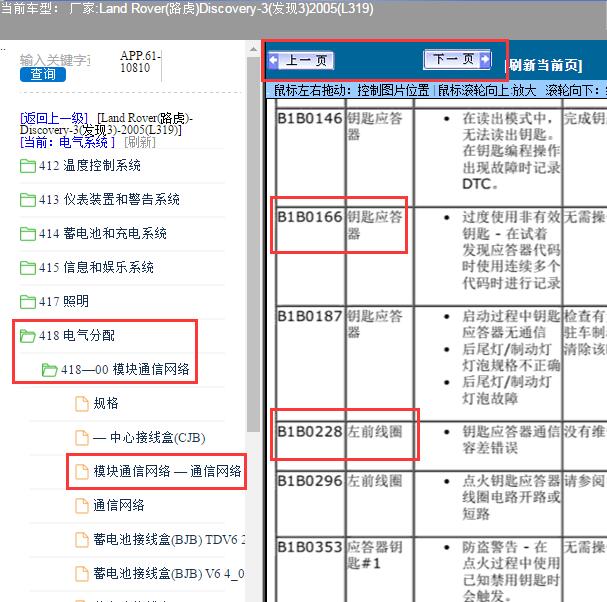 2005年路虎发现3故障码B1B01-66，B1B02-28含义