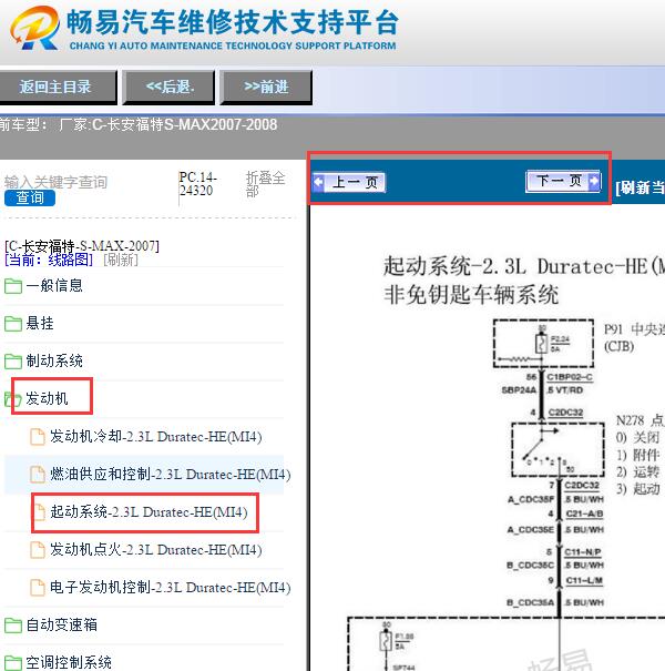 2007-2008年福特麦克斯启动线路图
