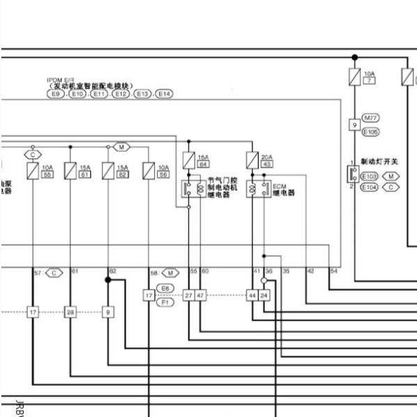 2014年日产NV200 变速箱电路图