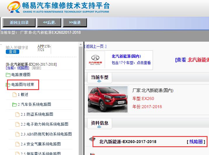 2017-2018年北汽新能源EX260电路图