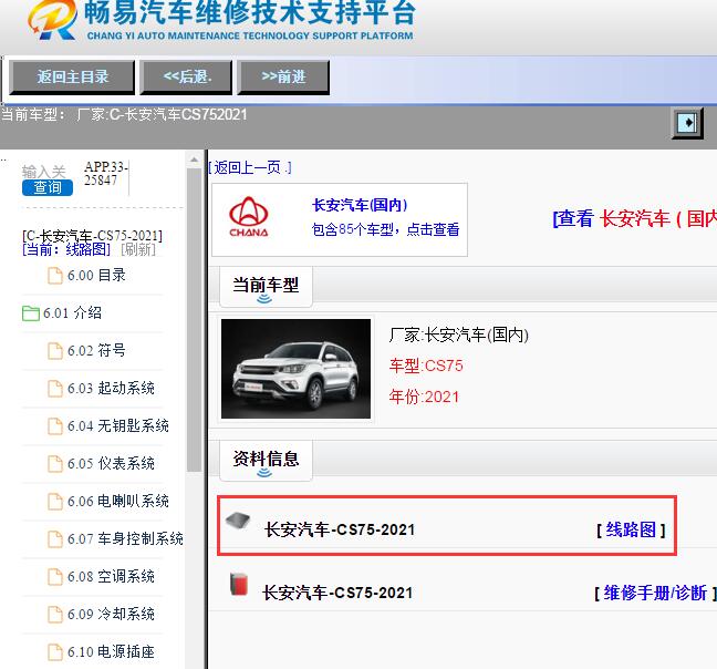 长安汽车-CS75-2021[ 线路图 ]