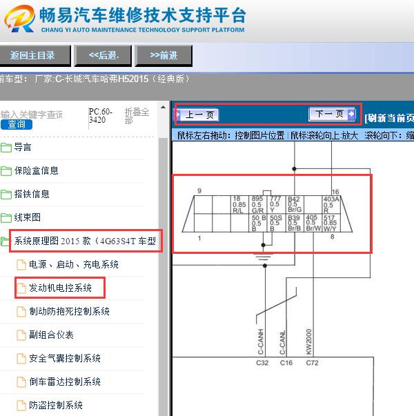 2015年长城H5 OBD电路图