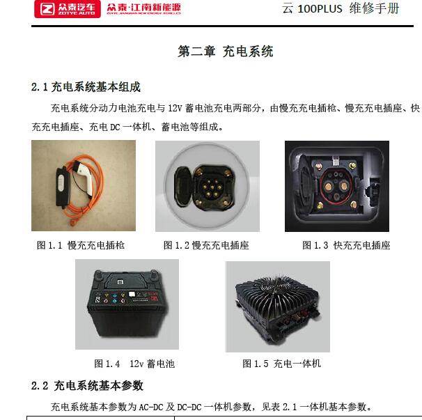2018年众泰云100PLUS 维修手册.