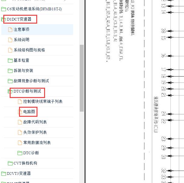2019年风行T5 DCT 变速箱电路图