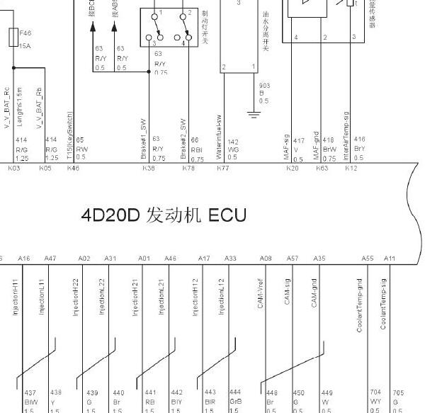 2018年长城H5 GW4D20D发动机电路图