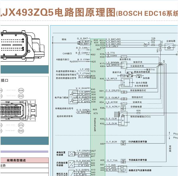 江铃宝典JX493ZQ5A发动机电路图