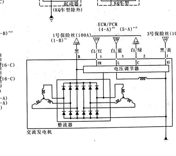 2007年本田CRV发电机电路图