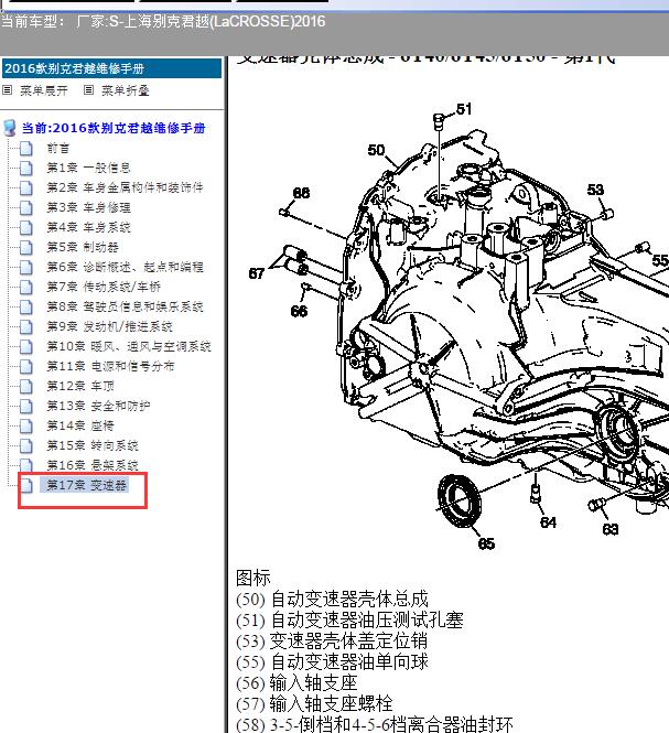 16年别克君越变速箱档位模块位置