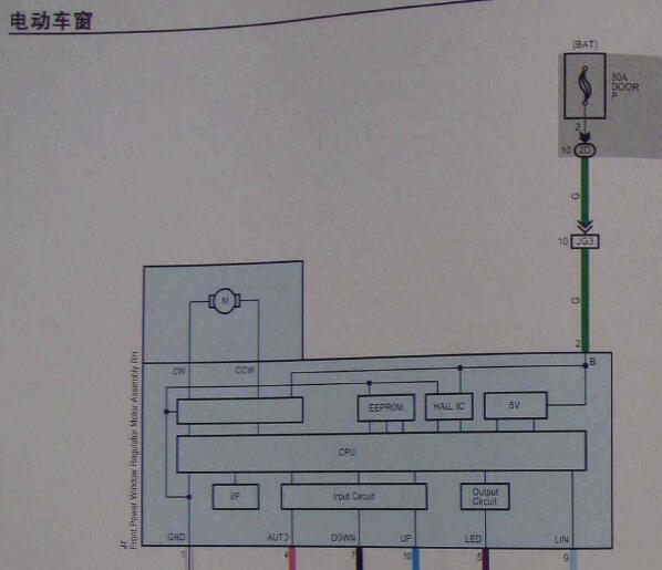 2010年丰田霸道车窗电路图