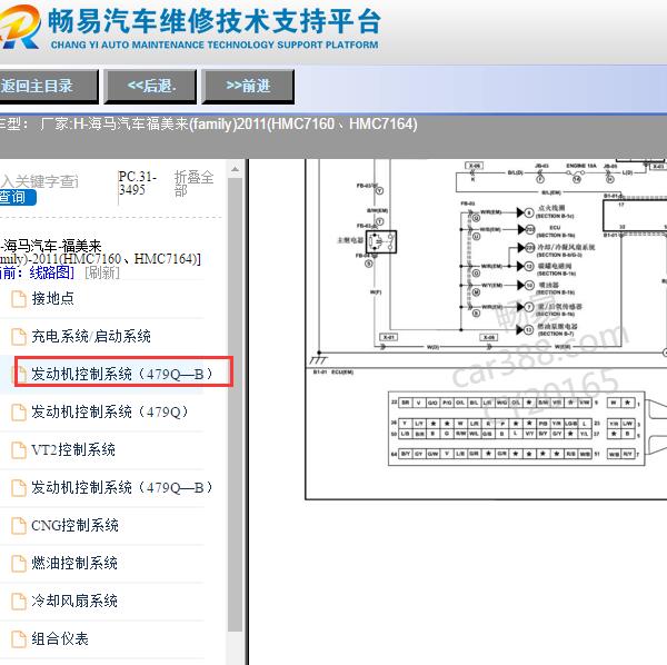 2011年海马福美来发动机针脚图