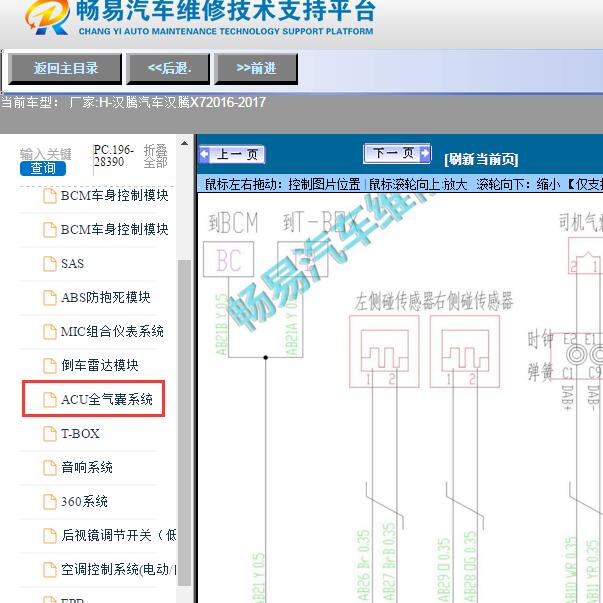 2016-2017年汉腾汽车-汉腾X7气囊电路图