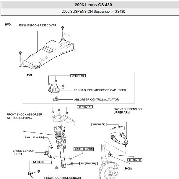 2006年雷克萨斯GS430 悬架维修手册