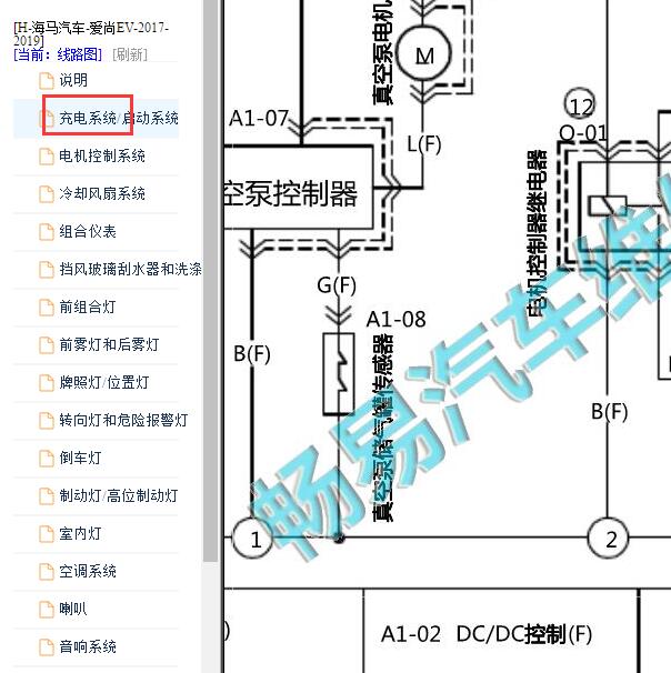 2017-2019年海马爱尚EV充电电路图