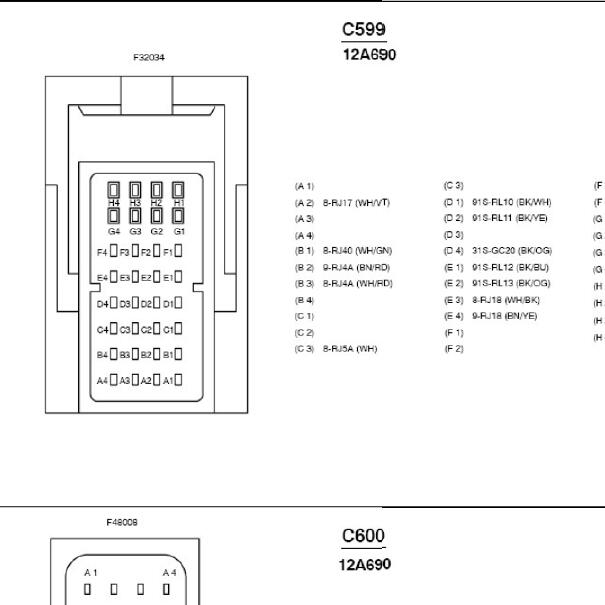 2015年福特福克斯 发动机针脚
