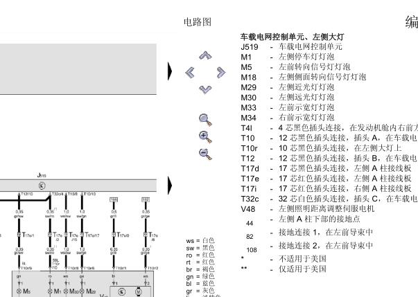 2011年奥迪A6L大灯电路图