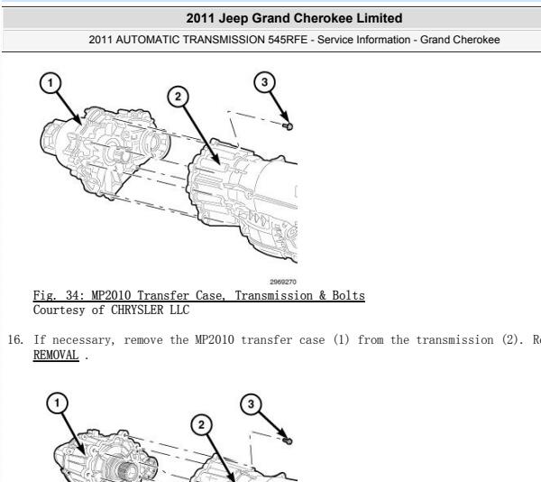 2011年吉普大切诺基变速箱维修手册