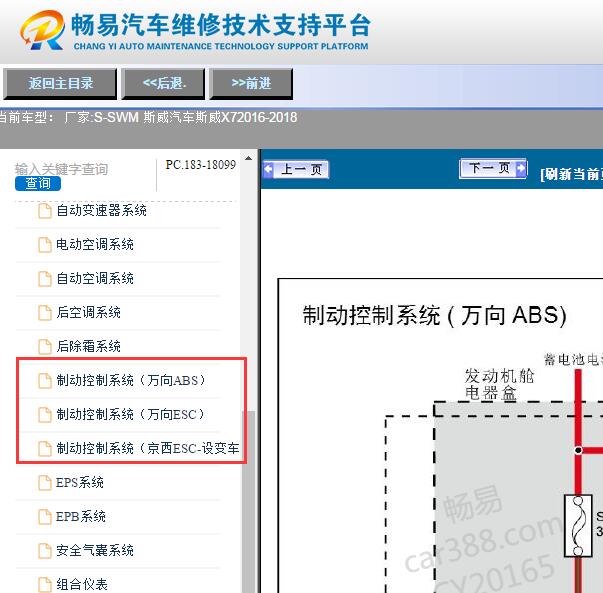 2017年斯威X7半坡辅助系统电路图