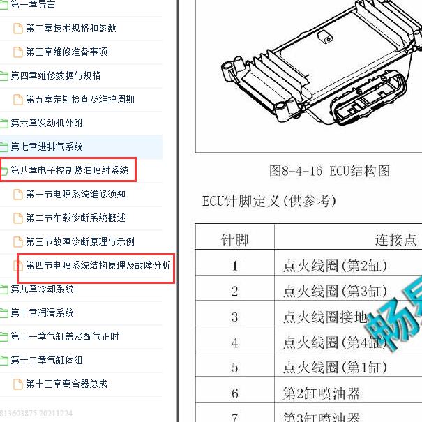 2011-2016年长城腾翼C30 发动机针脚