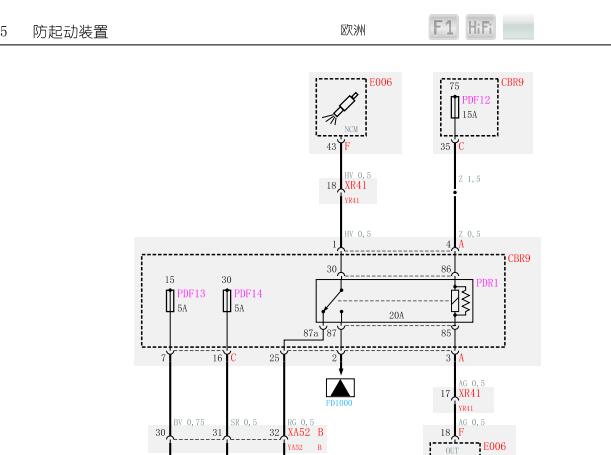 法拉利F430防盗和灯光电路图