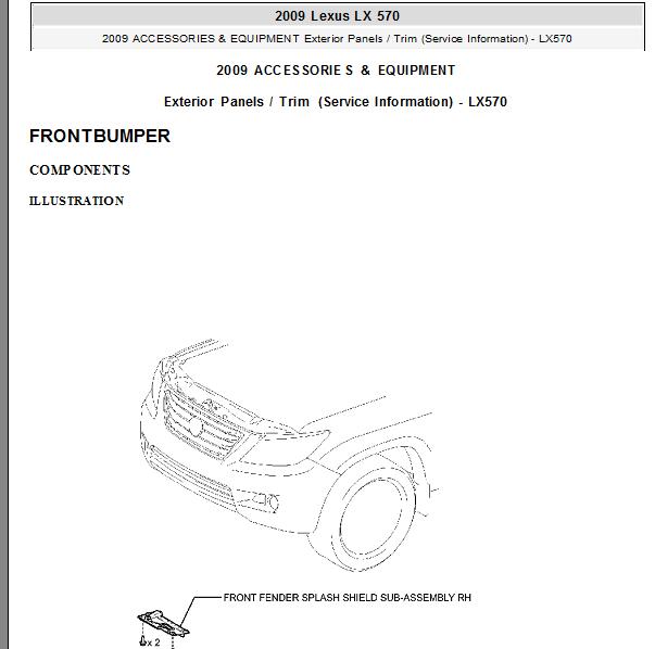 2007年雷克萨斯LX570车身外壳拆装