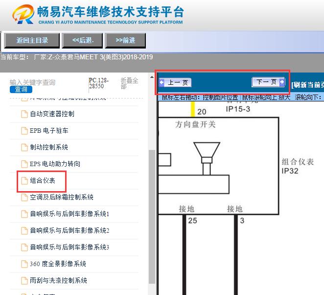 2018-2019年众泰君马MEET 3(美图3)  仪表电路图