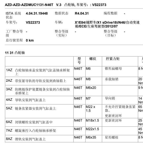2012年宝马X1发动机扭矩
