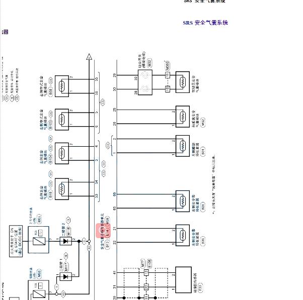 2019年启辰D60气囊电路图