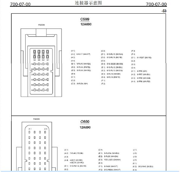 2012年福特福克斯发动机针脚