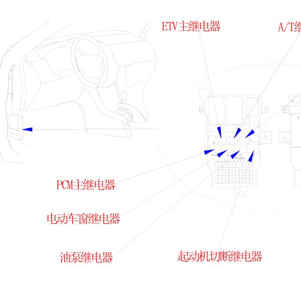 2014年比亚迪S6继电器位置