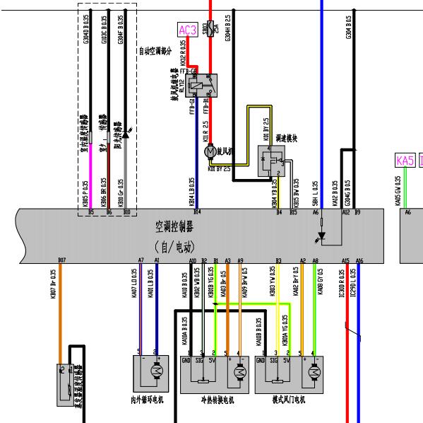 2016年众泰大迈X5空调电路图