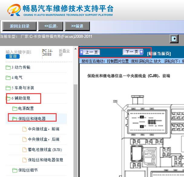 2008-2011年福特福克斯保险丝继电器资料