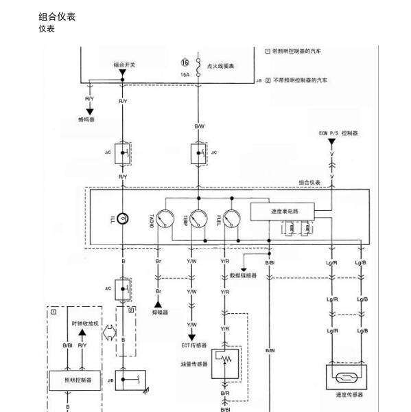 2008年铃木北斗星仪表电路图