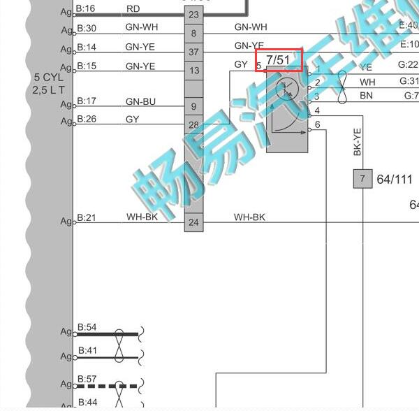 2011年沃尔沃C30油门踏板电路图