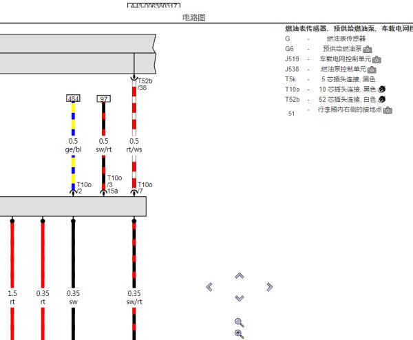 2017年大众帕萨特燃油泵电路图和SC保险丝资料